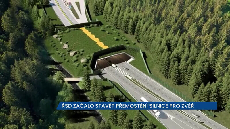 ŘSD začalo u hranice se Slovenskem stavět přemostění silnice pro zvěř