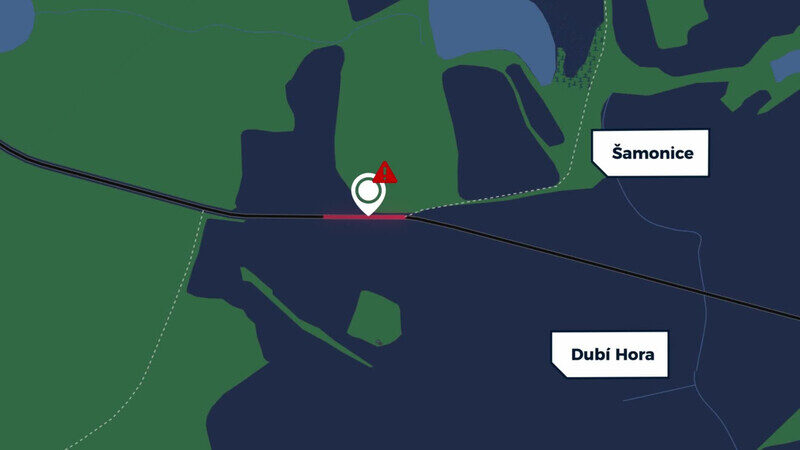 Směrový oblouk na horizontu trápí řidiče u Dubí Hory