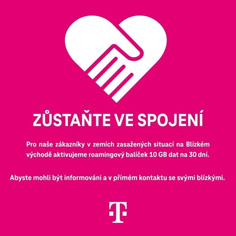 T-Mobile: data pro zákazníky na Blízkém východu zdarma