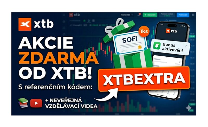 XTB akcie zdarma díky referenčnímu kódu XTBEXTRA