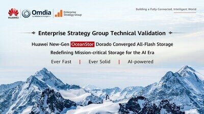Nová generace konvergovaného úložiště Huawei OceanStor Dorado All-Flash prošla technickou validací od Enterprise Strategy Group
