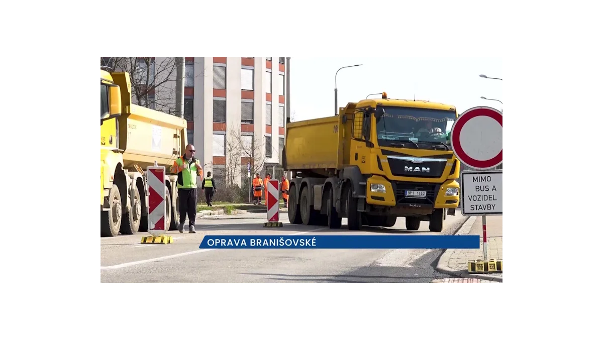 Rekonstrukce Branišovská ulice v Českých Budějovicích