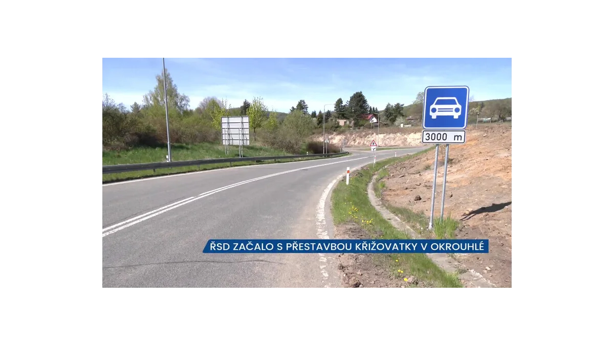 Nová křižovatka u Okrouhlé pro bezpečnější dopravu