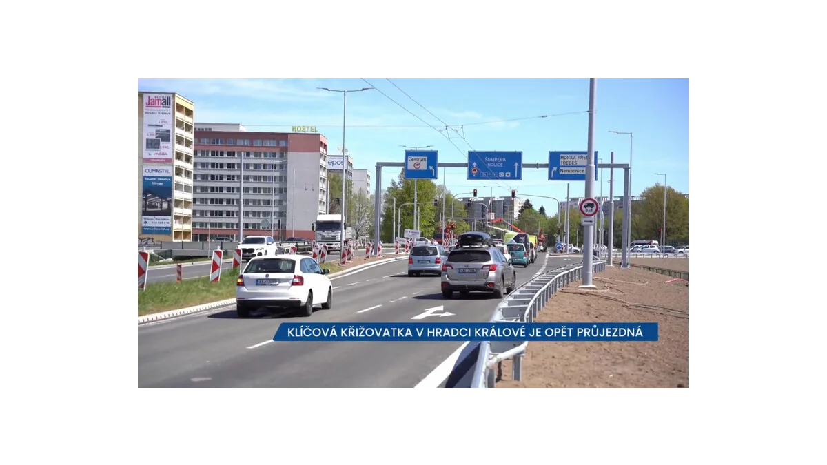 Křižovatka Mileta v Hradci Králové je znovu otevřená
