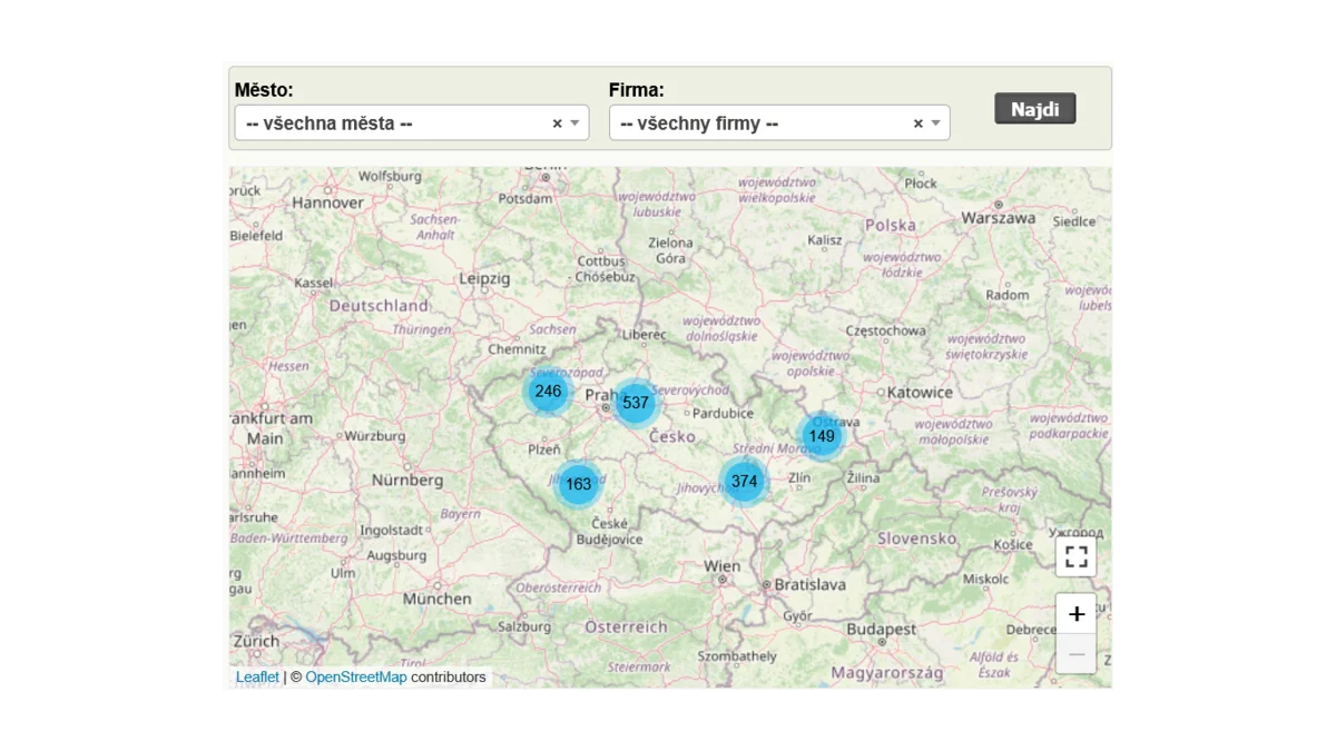 Objevte kurzy.cz: Vyhledávání čerpacích stanic