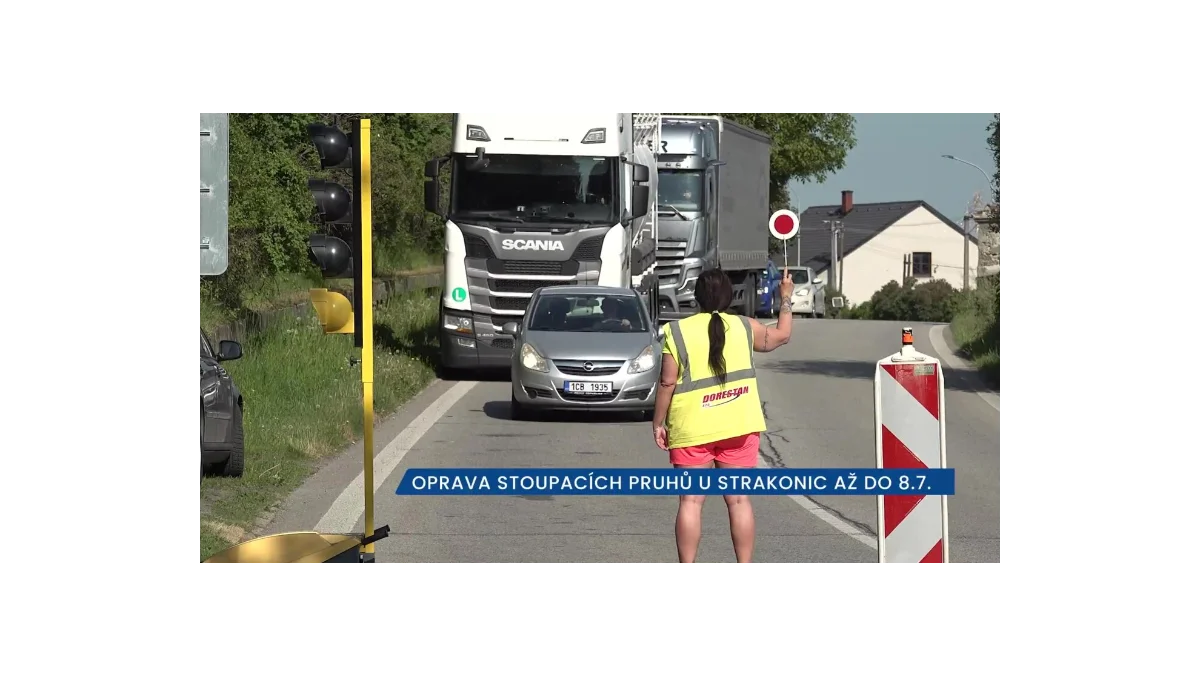 Opravy stoupacích pruhů Strakonice do 8. července