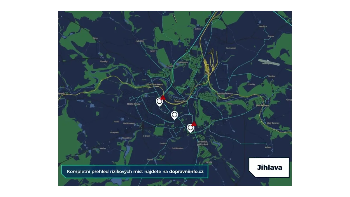 Omezení dopravy v Jihlavě v letní sezoně 2026