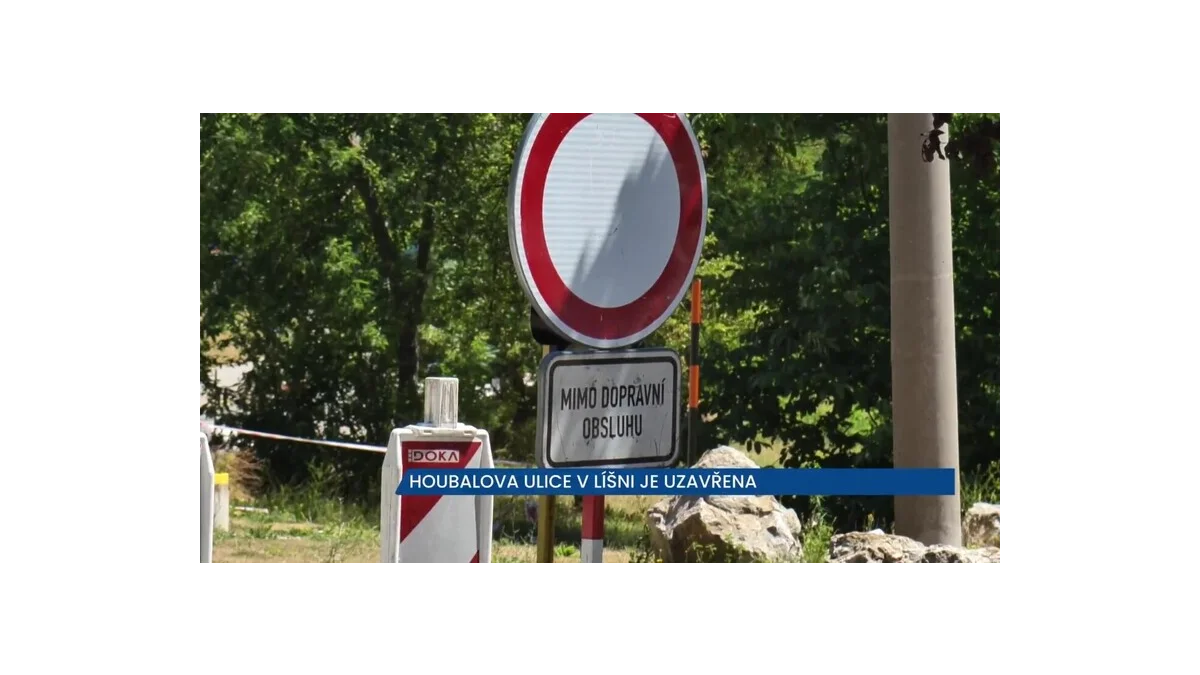 Oprava Houbalovy ulice v Líšni: uzavírka trvá