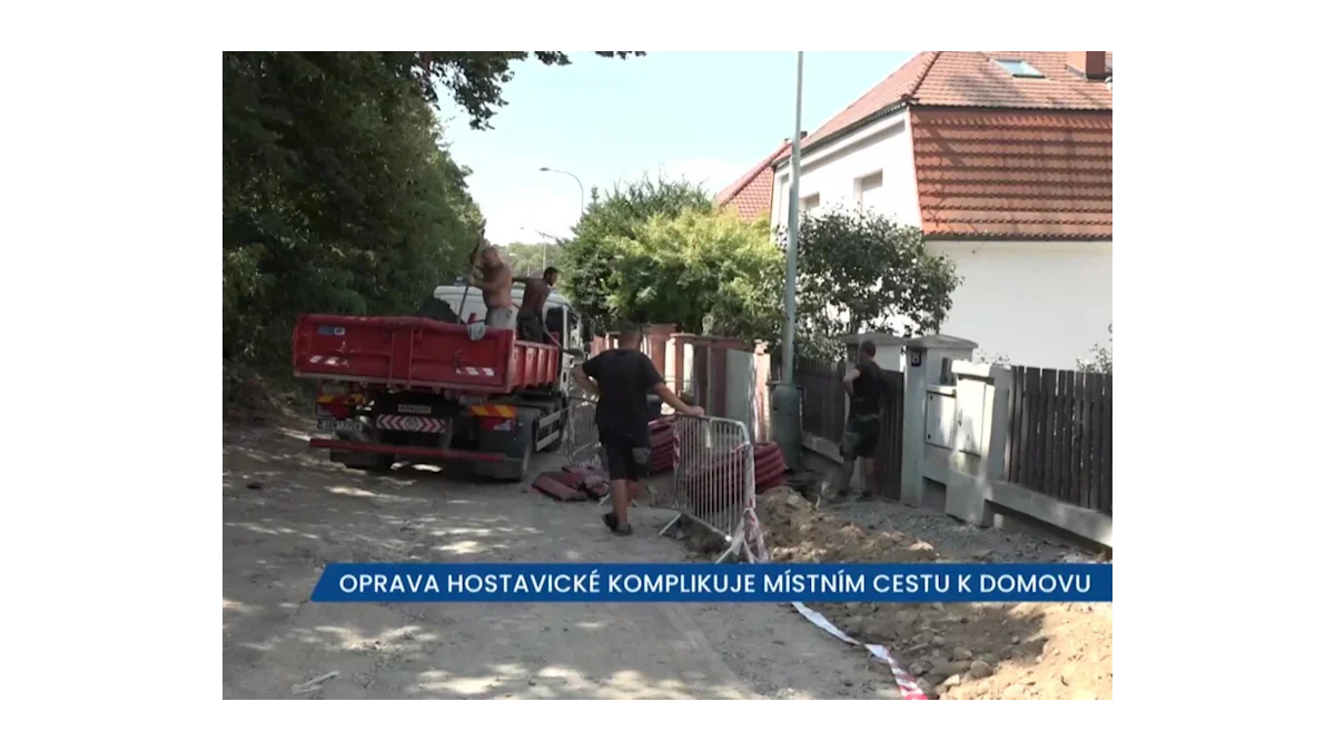Omezení dopravy na Hostavické ulici v Praze 14