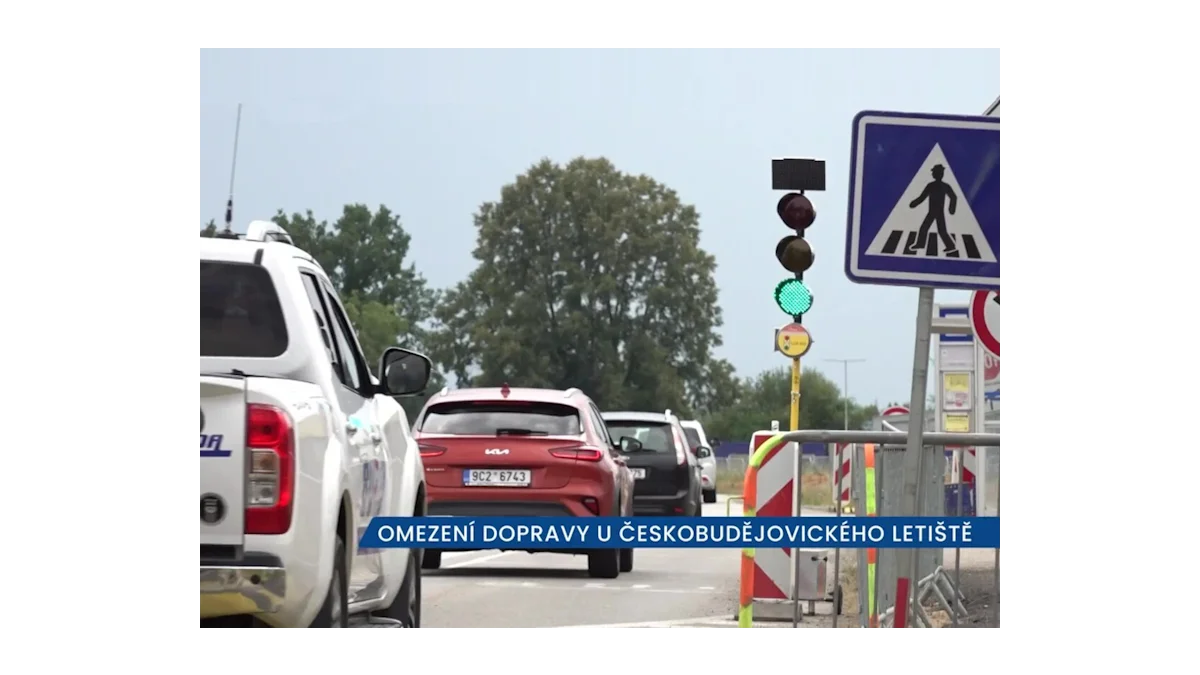 Dopravní omezení u letiště v Českých Budějovicích