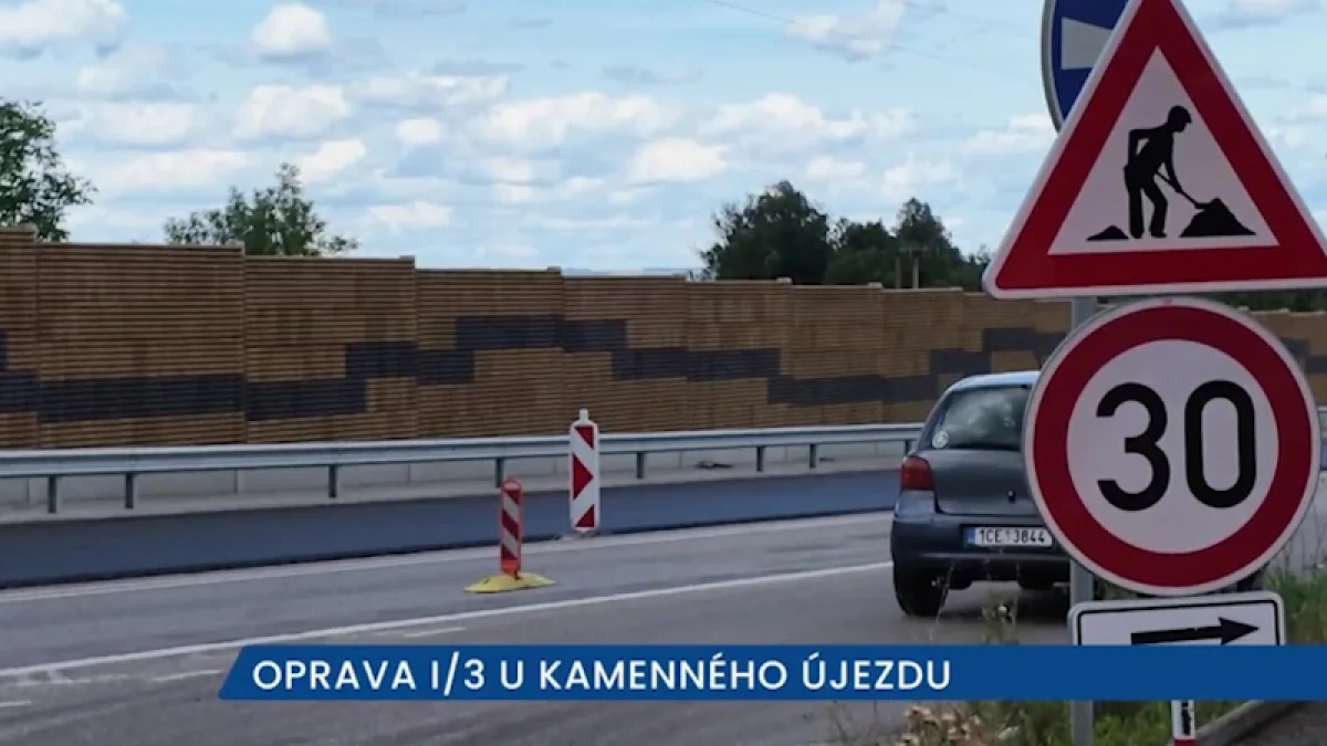 Nová rekonstrukce silnice I/3 mezi Boršovem a Kamenným Újezdem
